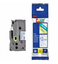 PUUN®Brother P-Touch TZE-133 12MM x 8m Şeffaf Üzerine Mavi Muadil Laminasyon Etiket Şeridi (Çok Renkli)