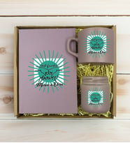 BK Gift Kişiye Özel İsimli DTF Best Friend Temalı Mat Gri Defter & Kahve Fincanı & Mum Hediye Seti-1, Arkadaşa Hediye, Doğum Günü Hediyesi