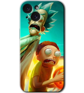 İphone 15 Kılıf HD Desen Baskılı Kılıf - Rick Morty