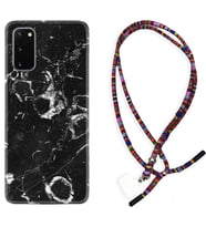 Samsung A02S A03S A10 A12 A13 A21S A22 Kılıf Boyun Asklı Rasta Silikon Black Hole Marble 1387