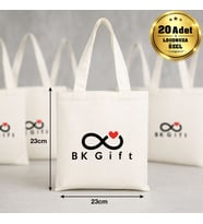 Logonuza Özel 20 Adet Ham Bez Çanta 23x23 cm – Küçük Boy Pamuk Promosyon Çanta