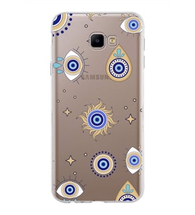 PrintiFy Samsung Galaxy J4 Core ile Uyumlu 1mm Slim Fit Nazar Boncuğu 5 Baskılı Şeffaf  Kılıf