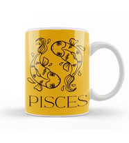 Fish Pisces Zodiac Sign Kupa Bardak Porselen