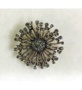 Aşina Gümüş - Swarovski Taşlı Elmas Montür Broş Sevgiliye Hediye