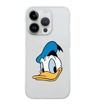 Apple iPhone 14 Pro Max Uyumlu Kamera Korumalı Tıpalı Kapak Donald Duck Tasarımlı ŞeffafKılıf