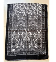 Polo Craft Soft Osmanlı Desen Şal 70 x 180 (Siyah-Gri)