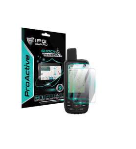 Garmin GPSMAP 66i 66s 66st 66sr 67 67i El Tipi GPS için IPG ProActive Ekran Koruma (2 Adet) (Şeffaf)
