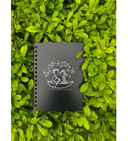 Wook Book Sevgiliye Özel Ahşap Kapaklı Siyah Tasarım Defter