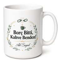 Kredi Kartı Borcu Bitenlere Kutlama Kahvesi Finansal Özgürlük Kupa Bardak Hediye