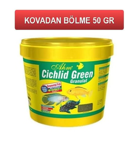 Ahm Cichlid Green Granulat Balık Yemi ( Kovadan Bölme ) 50 GR (Yeşil)