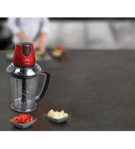 Tefal MB4705 MasterChop Powelix Maxi 4 Bıçaklı Rondo ve Doğrayıcı 500 W Kırmızı