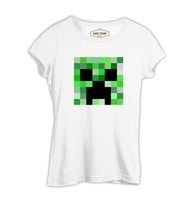 MineCraft 4 Beyaz Kadın Tshirt