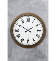 36 cm Eskitme Metal Roma Rakamlı Duvar Saati (Standart)