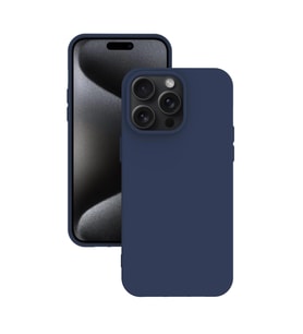 iPhone 15 Pro Max Kılıf Kamera Korumalı Silikon Rubber Arka Kapak (Lacivert)