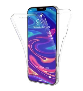 Coverzone Apple iPhone 12 Mini ?le Uyumlu ClearShield Silikon K?l?f 360 Derece �n Ve Arka Koruma ?effaf Renk