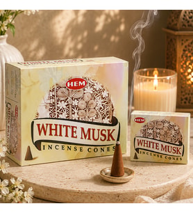 White Musk Konik Tütsü 120 Adet – Beyaz Misk Aromalı Konik Tütsü
