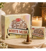 White Musk Konik Tütsü 120 Adet – Beyaz Misk Aromalı Konik Tütsü