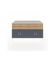 Kronos Konsol 2 Raflı 4 Çekmeceli 8 Kapaklı 176x59x99 Aytaşı-Antrasit/Çam
