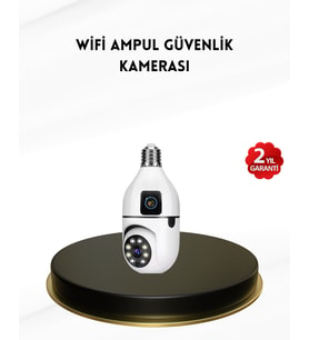 1080P WiFi Ampul Kamera Uzaktan Erişimli Hareket Sensörlü Gece Görüşlü