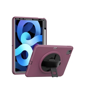 Newface Apple iPad 2025 10.9 10.Nesil (A16) Kılıf Hand Strap Tablet Kılıfı - Mürdüm