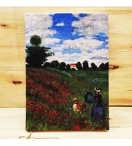 Claude Monet - Kumaş Kapaklı Defter Bej Renk 14x20cm