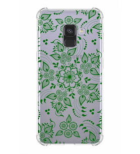 Samsung Galaxy A8 2018 Uyumlu Köşe Korumalı Antişok Kapak Nostalji Desen Tasarımlı Şeffaf Kılıf