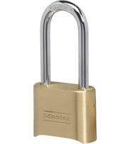 Master Lock Pirinç Şifreli Kilit, Dış Mekan Çiti Veya Kulübe Için Kapı Kilidi, Genişletilmiş 2-1/4-İ