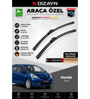 S-Dizayn Honda Jazz Ön Cam Silecek Seti 2008-2014 Premium Araca Özel 65-35 Cm A+ Kalite
