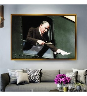 Altın Çerçeveli dekoratif tablo l1078 (Gold)