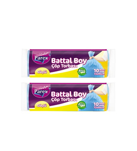 Güçlü Çöp Torbası Battal Boy 10'lu 72 x 95 cm İkili Set