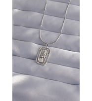 316L Çelik Zincir Gümüş Renk Zirkon Taşlı Tarot Kolye - TJ-BKO9010