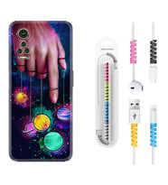 General Mobile GM 21 Pro GM 22 Pro Plus Kılıf Kablo Koruma Spiral Silikon Finger planet 1740