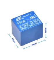 Songle 250V 10A SRD-12VDC-SL-C 12V DC Röle 5 Pin Pcb Montaj Tip 220V NO NC Güç Rölesi