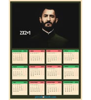 Salnameya 2025an - 2025 Kürtçe Takvim - Qazi Muhammed (33*45 EBAT) (Çok Renkli)