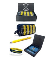 Fenerbahçe Orijinal Kalemlik & Uçlu Kalem & Bileklik Set Hediyelik Ahşap Kutulu (Sarı-Lacivert)
