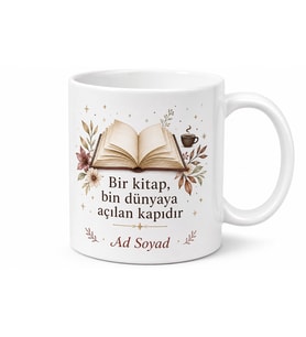 Kişiye Özel Kitap Kulübü Hatırası Kupa Bardak İsimli Hediye Mug