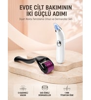 Dermaroller ve Vakumlu Siyah Nokta Temizleme Cihazı 2’li Cilt Bakım Seti