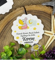 7cm Özel Baskılı Magnet Uv Baskılı - Uyuyan Ayıcık