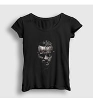 Presmono Kadın Siyah Ragnar Vikings T-Shirt 222263tt