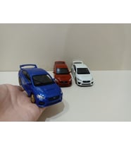WELLY 1:36 Subaru Impreza WRX STI Metal Model Oyuncak Araba 12 cm ( ÖZEL PLAKALI ) (Mavi)
