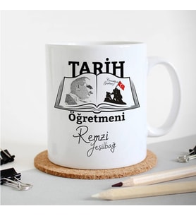 Tarih öğretmeni isme özel kupa bardak
