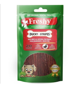 Freshy Ducky Stripes Ördek Eti Şeritleri Köpek Ödülü 20 li Paket 80 Gr