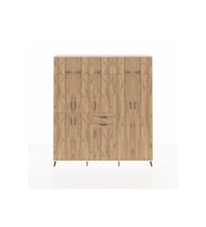 Arges Gardrop 10 Raflı 2 Çekmeceli 3 Askılı 220x30x243 Aytaşı-Çam