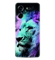 Tecno Pova 5 Kılıf Silikon Desen Özel Seri Pink Blue Leon 1603