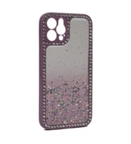 Apple iPhone 12 Pro Kılıf Zore Fensi Parlak Simli ve Pullu Kılıf (Rose)