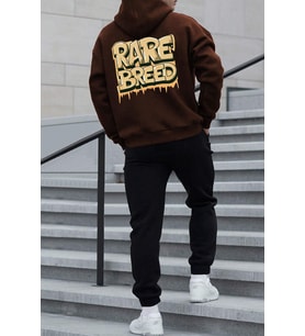 Unisex Rare Baskılı Eşofman Takımı (Kahverengi)