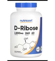 Nutricost, D-Ribose, 2,800 mg, 240 Capsul. Tr Tek Yetkili SATICISI OZELSPORCUGIDALARI'DIR (Renksiz)