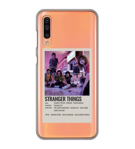 Samsung Galaxy A70 Uyumlu Stranger Things Minimalist Poster Desenli Şeffaf Telefon Kılıfı