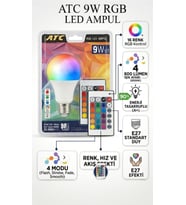 Led Lamba Kumandalı Ambiyans Aydınlatma 800 Lümen Tasarruflu Renk Değiştiren Led Işık