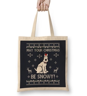Tintin May Your Christmas Be Snowy Knit Bez Çanta Uzun Saplı